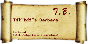 Tőkés Barbara névjegykártya