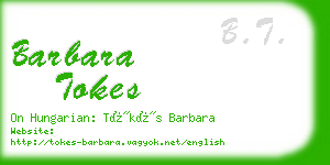 barbara tokes business card
